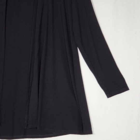 Eileen Fisher Opened Cardigan Womens Size Medium Long Sleeve Black Viscose - Picture 3 of 7